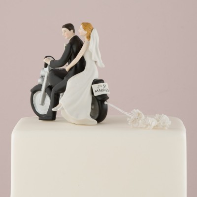 Accesorii nunta-Figurina tort \\"Miri pe motocicleta\\"